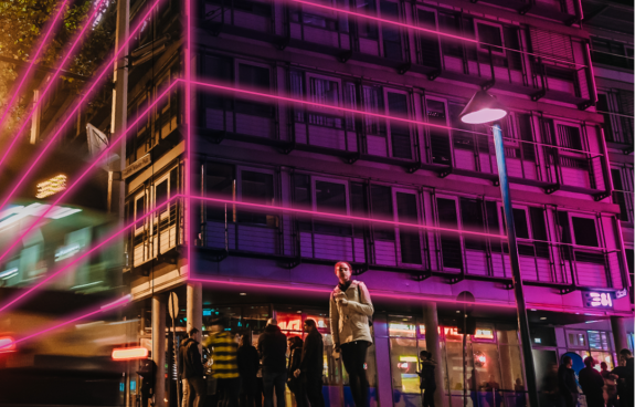 Bild der Friedrich-Willhelm-Straße-41 bei Nacht